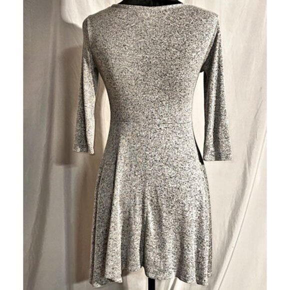 TMG Knit Dress, Wrap Style Gray Dress, Size Medium - Picture 5 of 7